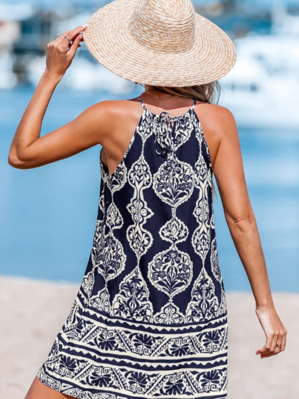 CUPSHE Midnight Floral Print Mini Dress Size M - Picture 2 of 7